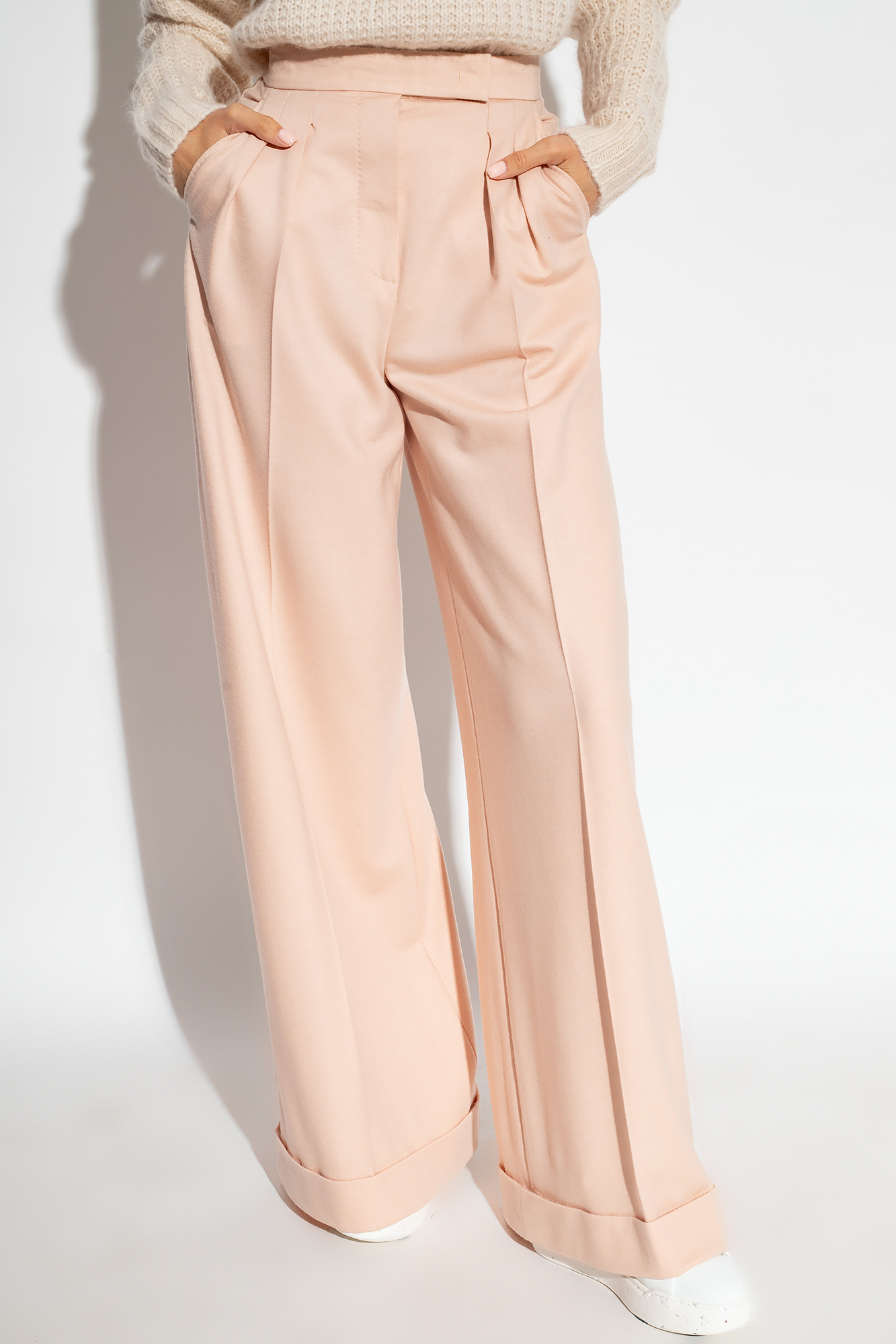 Pink 'Faraday' wool trousers Max Mara